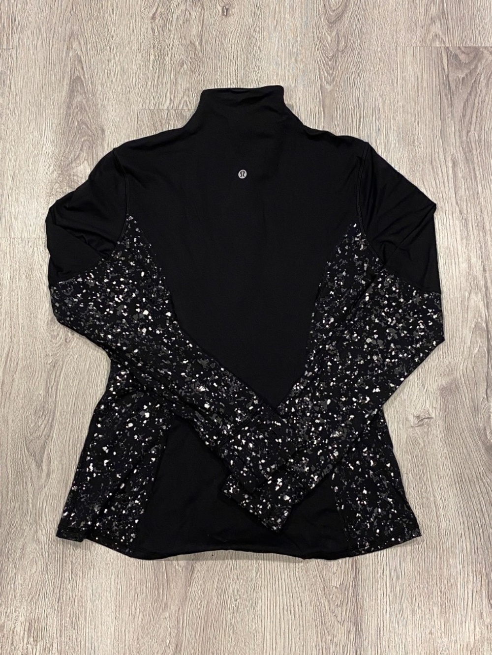 Lululemon Black Speckled Full Zip Athletic Jacket Size 10 - Picture 3 of 7